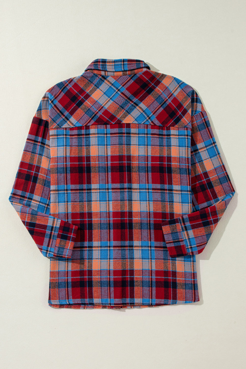 Red Plaid Print Loose Vintage Shirt